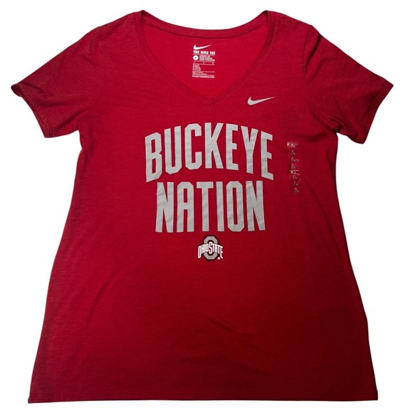 Nike Other - Nike Ohio State Buckeyes T-Shirt Men's Large Red Dri-FIT Short Sleeve NWT NCAA